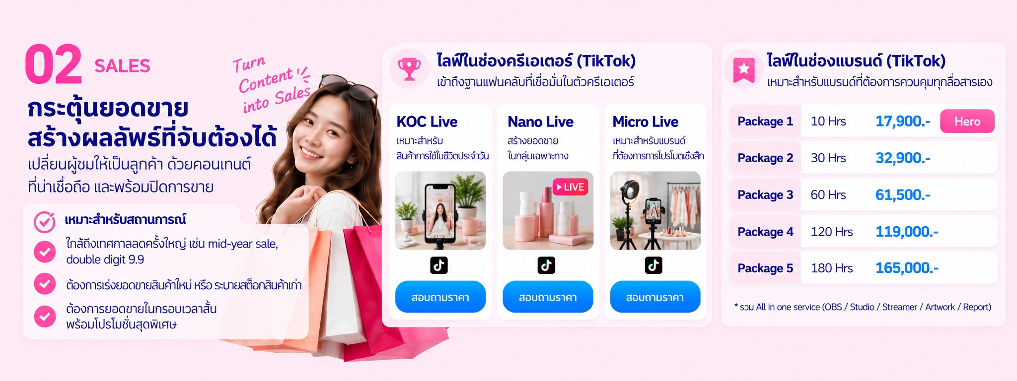 02 Sales — กระตุ้นยอดขาย สร้างผลลัพธ์ที่จับต้องได้